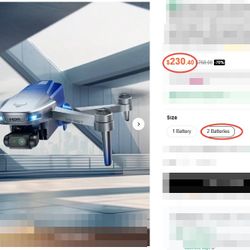 8K Blue Dual Camera, 16 Kilometers Long-Distance Image Transmission, Gradient Blue Drone Flyer, AI Intelligent Framing, 50 Times Electronic Zoom, 3-Ax