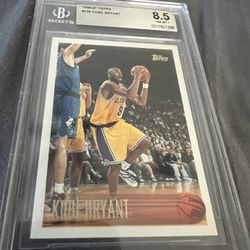 1996 Topps Kobe Bryant Rookie Graded Beckett 8.5