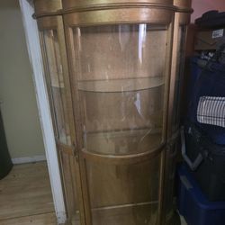 $300 Antique Curio Cabinet! ( Glass Needs Repair So Worth It )