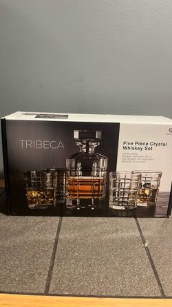 Tribeca Five Piece Crystal Whiskey Set