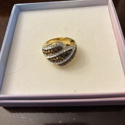 Elegant Gold and Silver Women's Ring