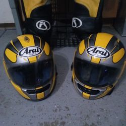 Fender All Weather And leather Motorcycle Riding Suit & 2 Arai Motorcycle Helmets