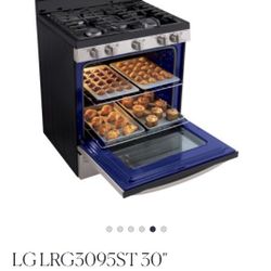 LG Gas Stove/Range Stainless steel 5.4 cu ft - $375 (Buffalo)
