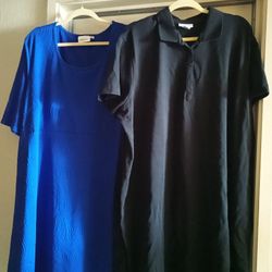 Women Dresses.  Avenue Dresses 2 Excellent Dresses Blue And Black Excellent Condition Size 30/32