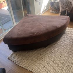 Free Brown Ottoman (about 4 Feet By 4 Feet) 