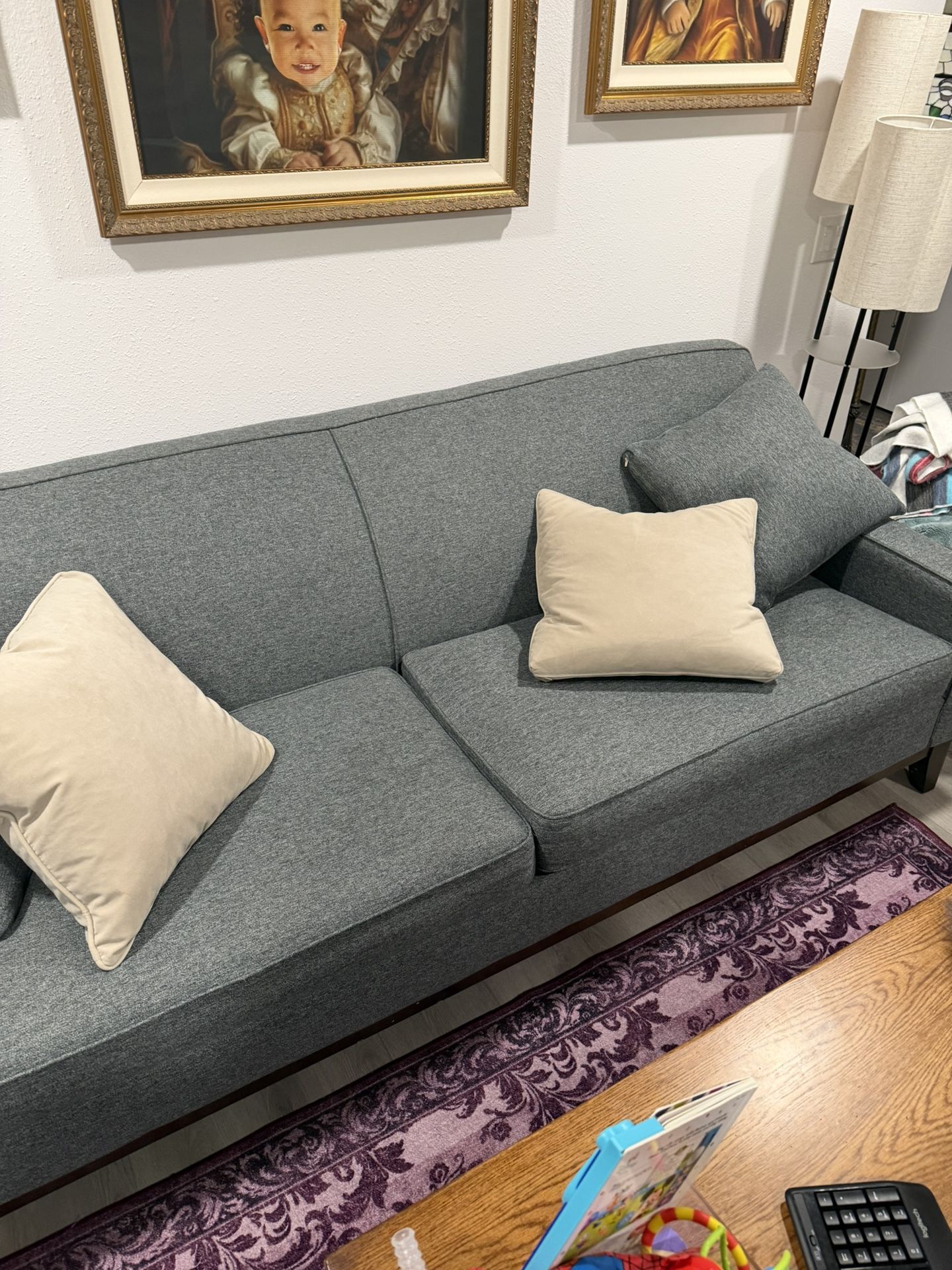 Set of 2 Gray Couches