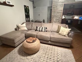 Sectional and loveseat