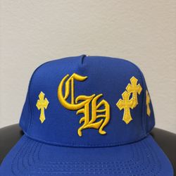 Blue Chrome Hearts Hat 