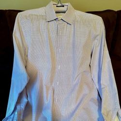 Men’s Express Modern Fit Long Sleeve Button Down Shirt Size Large
