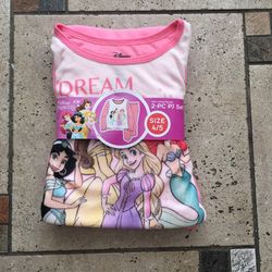 NWT Princess Fleece 2 Pcs Pj Set Size 4/5 6/6X 7/8 10/12