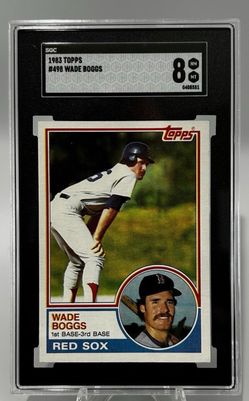 1983 Topps Wade Boggs # 498 RC Boston Red Sox - SGC 8