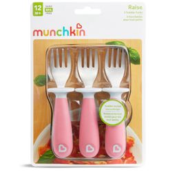 Munchkin Toddler Forks, Multiple Colors 3pk Munchkin Splash Divided Plates, 6 + Month, Pack Of 2, Assorted Colors,