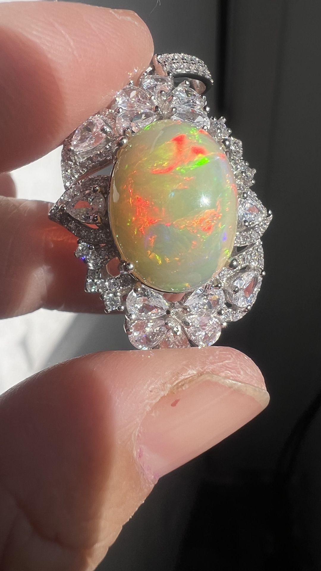 Ethiopian opal pendant 