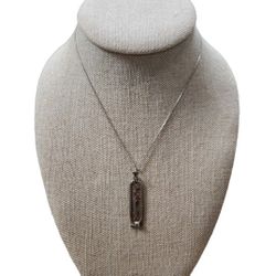 Sterling Silver with 14K Gold Personalized Cartouche Pendant