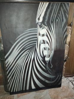 Huge Zebra Print Canvas