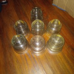 Antique Clear Glass Insulators 