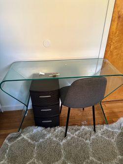 Modern Curved Glass Table