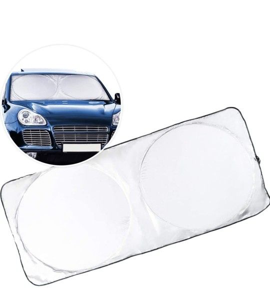 Windshield Sun Shade Nylon– Blocks UV Rays Sun Visor Protector Jumbo Magic Premium Quality Super Reflective Car Sunshade- Easy to Use, Keeps Vehicle C
