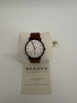 Skagen Denmark Signatur Men SKW6374 Leather Quartz 40mm Watch
