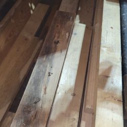Lumber boards 
miscellaneous scrap pieces.