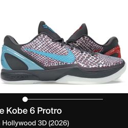 Kobe 6 Protro Hollywood 3D Size 11.5