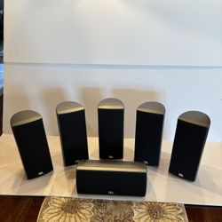 160sisat JBL Home Theater Surround Sound Speakers 6 Total Including Center Channel 