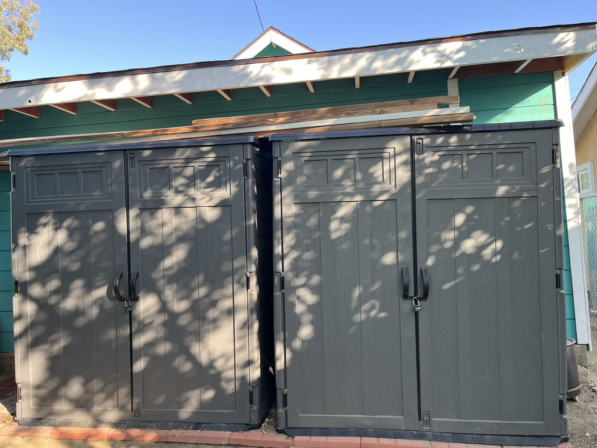 2- Outdoor Shed Storage Containers 6’x4’