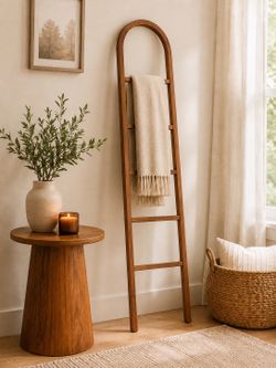NEW - Decorative Ladder - Walnut - Hearth & Hand Collection with Magnolia