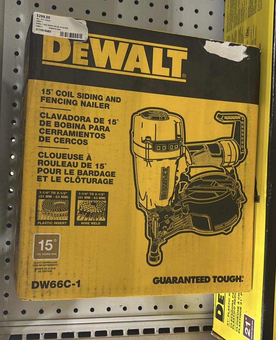 DeWalt 15 Degree Coil Siding and Fencing Nailer