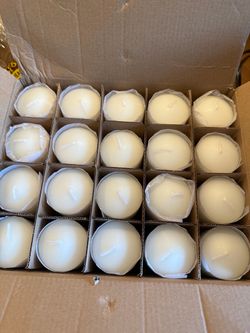 White Ball Candles Bulk Lot of 20