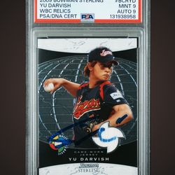 Yu Darviah Signed 2009 Bowman Sterling WBC Relics #BCR-YD PSA 9 AUTO 9