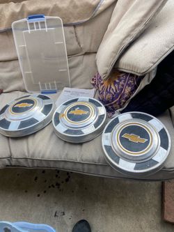 Vintage Chevy truck hub caps