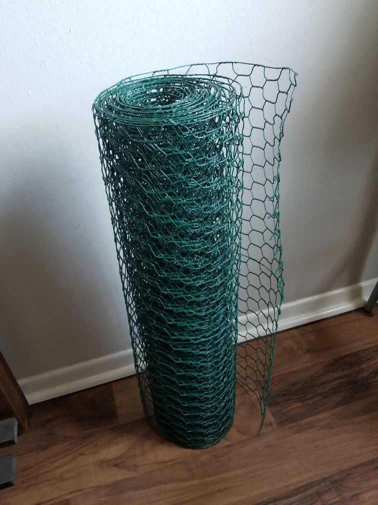 Chicken Wire Green Plastic Coated