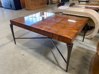 THEODORE ALEXANDER High Gloss Offset Leg Coffee Table