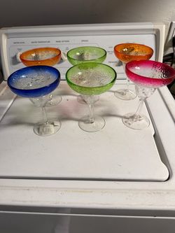 LOT PLASTIC Margarita Glasses Cups ALL FOR