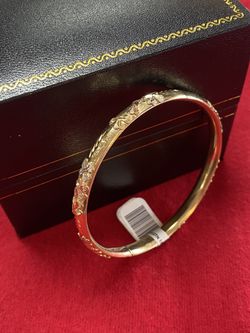 14K Slide Flower bangle