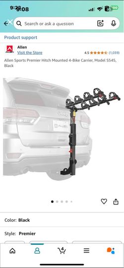Allen Sports Premier Hitch Mounted 4-Bike Carrier