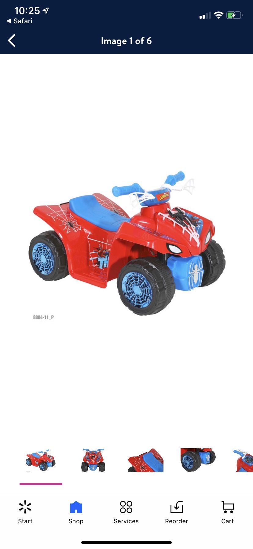 Spider-Man 6V Quad Ride On Toy For Kids