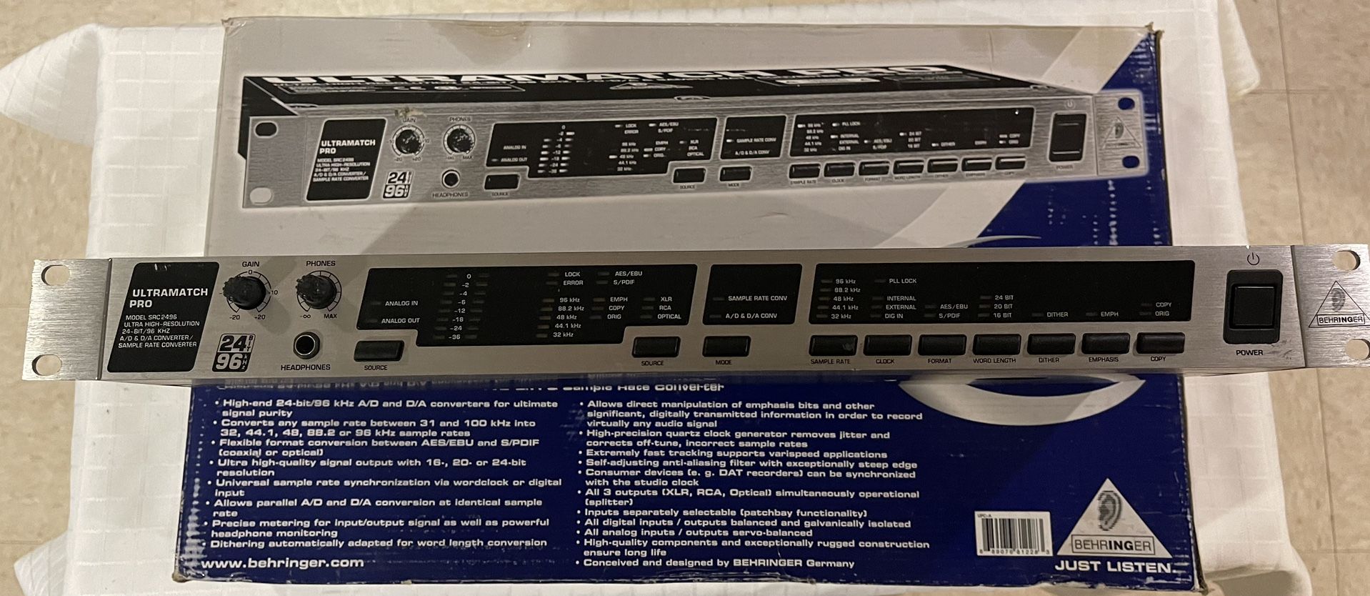 Behringer ULTRAMATCH PRO SRC2496 Sample Rate Converter