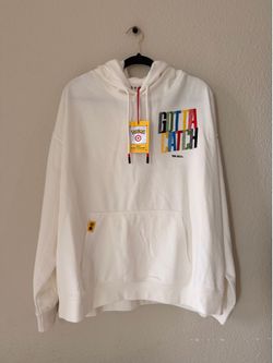 Pokémon x Target Adult Trainer Hoodie Sweatshirt – White “Gotta Catch ’Em All” – Size L