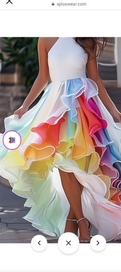 Rainbow Halter Top Dress