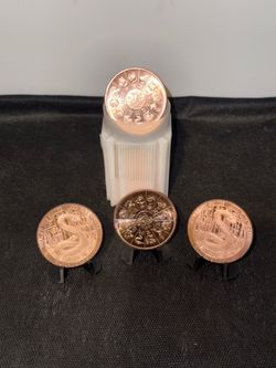 Golden State Mint Year of the Snake 1 oz.999 Fine Copper Rounds 20oz