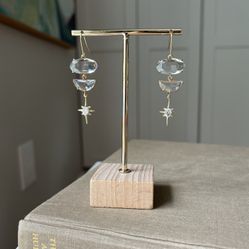 Celestial Dangle Earrings  ( 2” ) firm on price