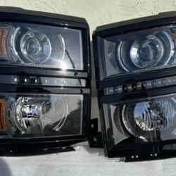 14-15 Chevrolet Silverado LED Projector Headlights Luces Focos Micas Faros Faroles Headlamps Chevy 