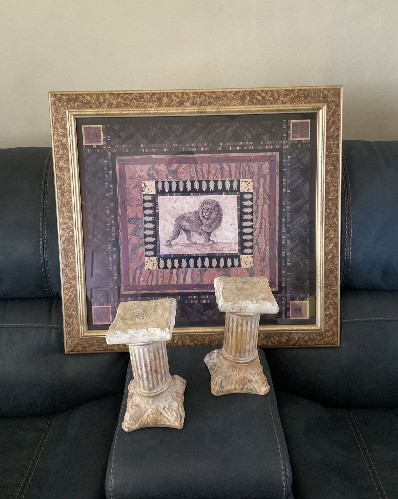 Fine Art Print & 2 Deco Columns