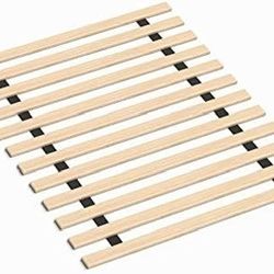 0.68-Inch Heavy Duty Horizontal Mattress Support Wooden Bunkie Board/Bed Slats, Twin, Beige