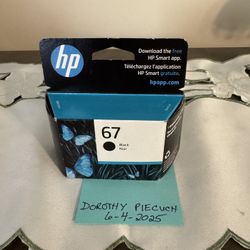 HP 67 One Black Ink Cartridge NEW