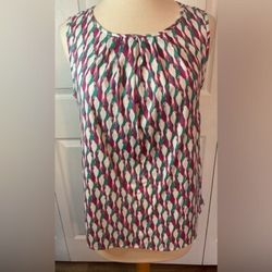 Talbots Parrot Sleeveless Tank Top Size Medium Blouse t tee shirt M