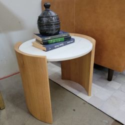 Joss & Main Marble-Top End Tables, Set of 2