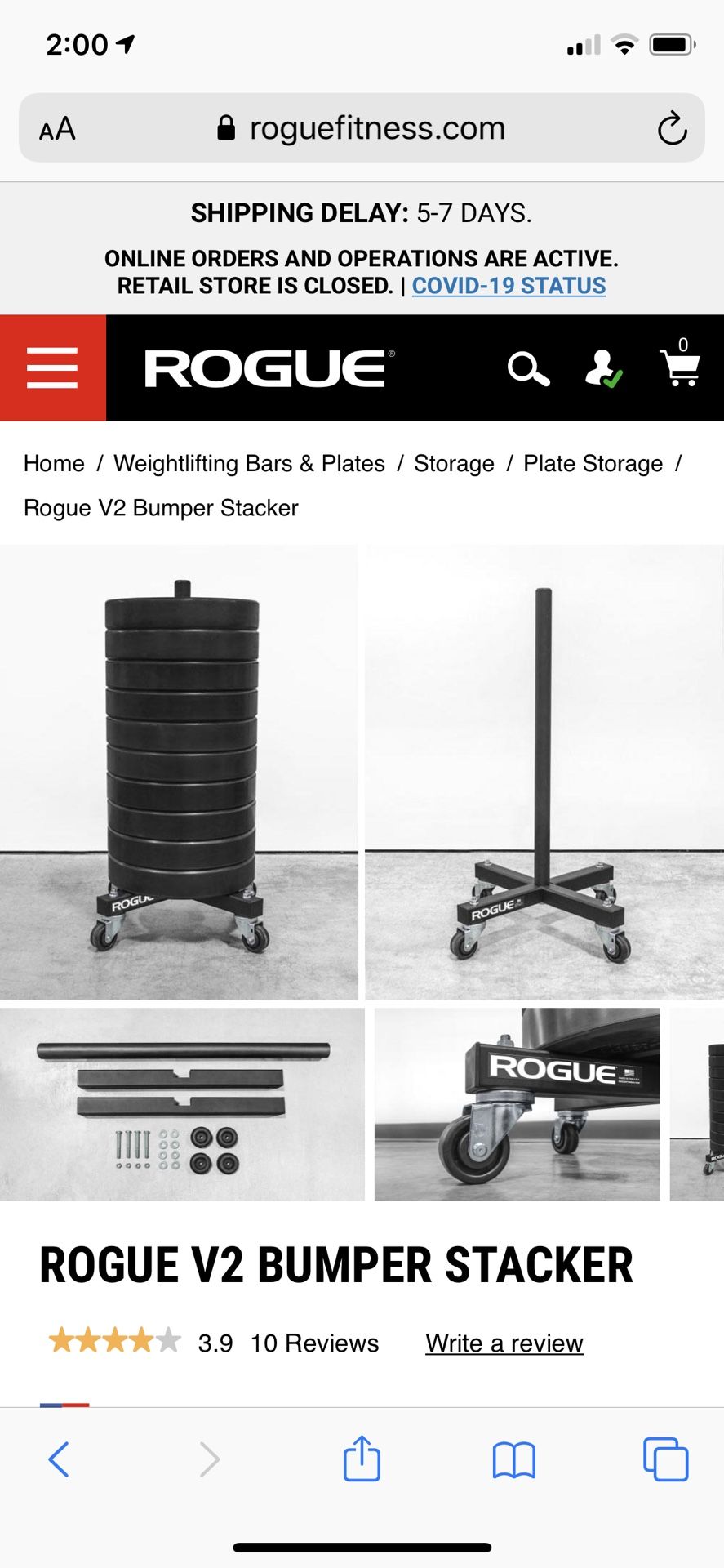 Rogue V2 Bumper Stacker